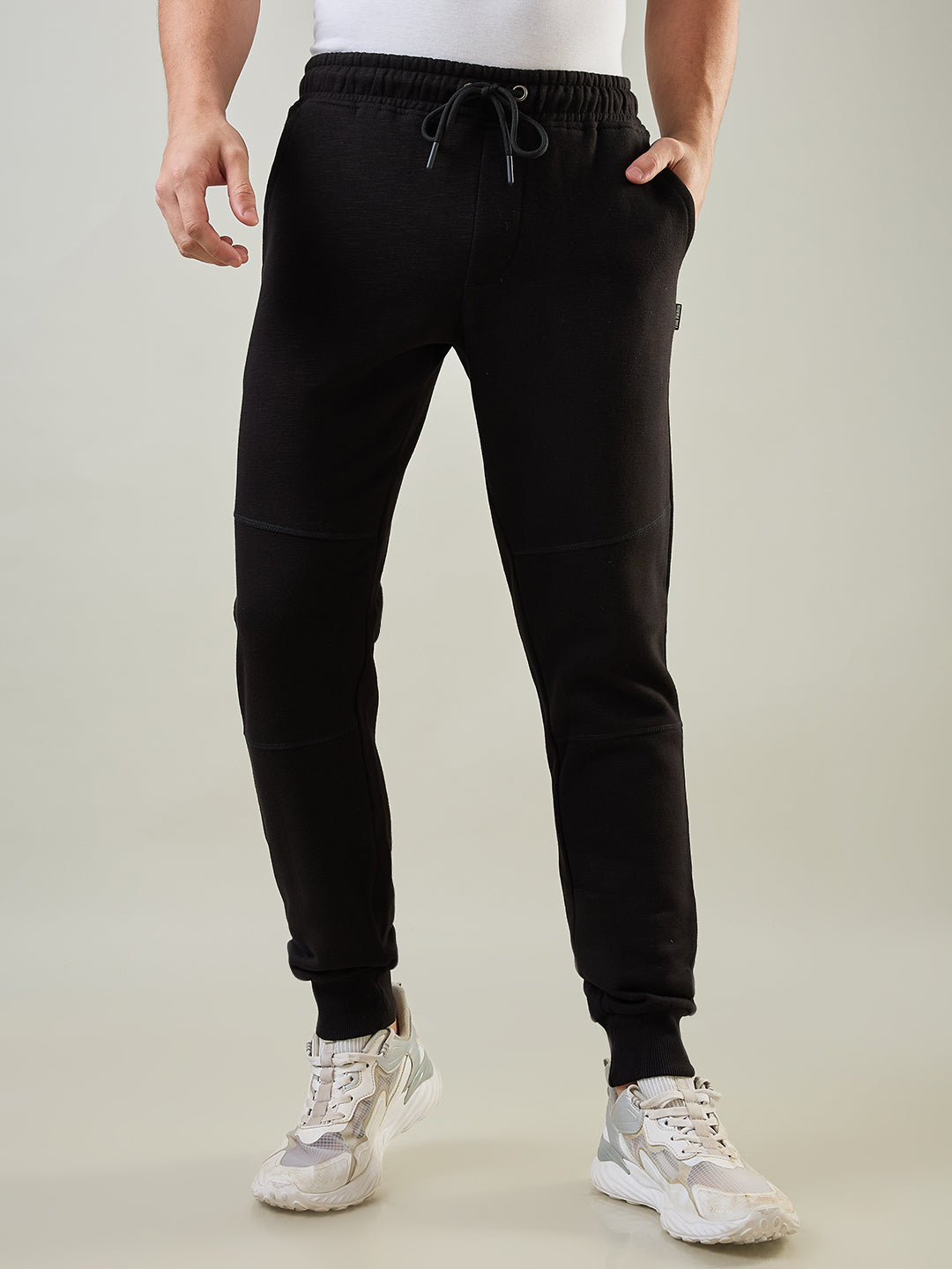 Black Ribbed Cuff Regular Fit Jogger