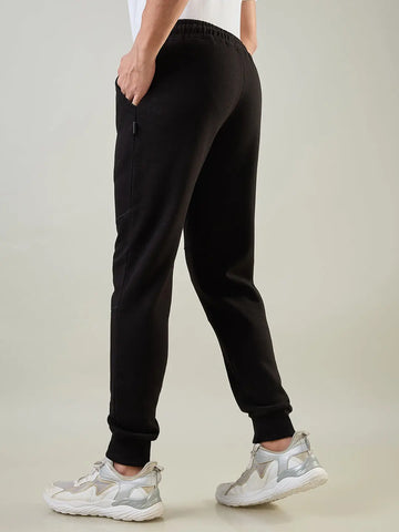 Black Ribbed Cuff Regular Fit Jogger TIM PARIS