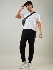 Black Ribbed Cuff Regular Fit Jogger