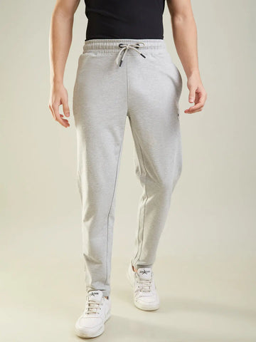 Grey Melange Regular Fit Lounge Pant Tim Paris