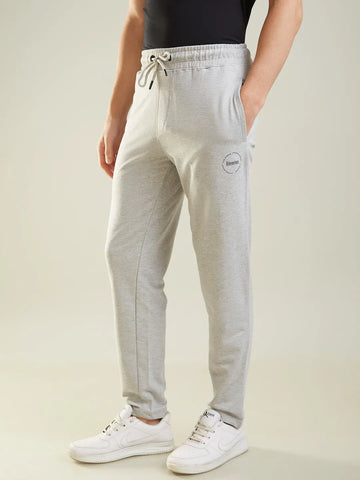 Grey Melange Regular Fit Lounge Pant Tim Paris
