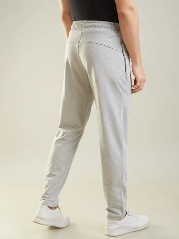 Grey Melange Regular Fit Lounge Pant Tim Paris