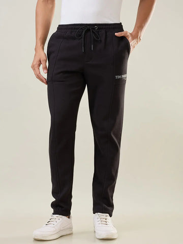 Black Regular Fit Lounge Pant Tim Paris