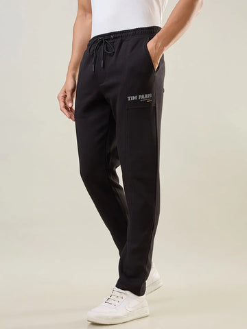 Black Regular Fit Lounge Pant Tim Paris