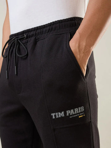 Black Regular Fit Lounge Pant Tim Paris