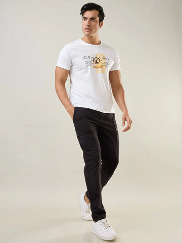 Black Regular Fit Lounge Pant Tim Paris