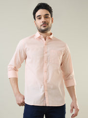 Peach Solid Shirt