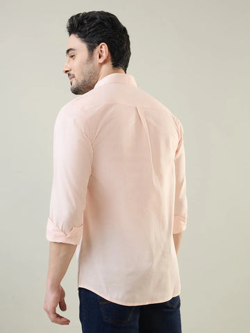 Peach Solid Shirt Tim Paris