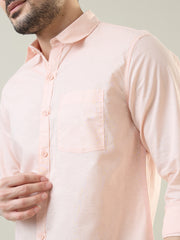Peach Solid Shirt
