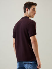 Brown Cut & Sew Regular Fit T-shirt