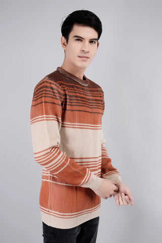Bombay Brown Classic Striped Pullover Tim Paris