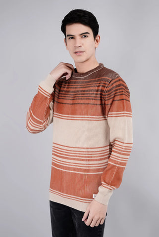 Bombay Brown Classic Striped Pullover Tim Paris