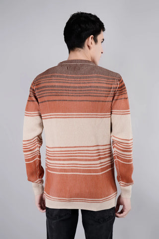 Bombay Brown Classic Striped Pullover Tim Paris