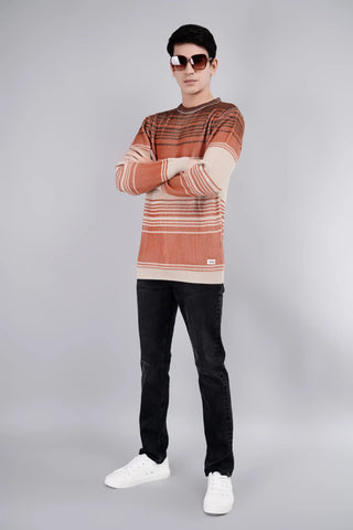 Bombay Brown Classic Striped Pullover Tim Paris