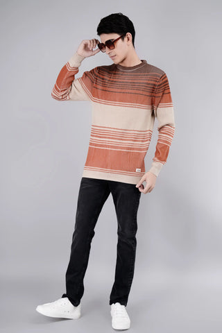 Bombay Brown Classic Striped Pullover Tim Paris