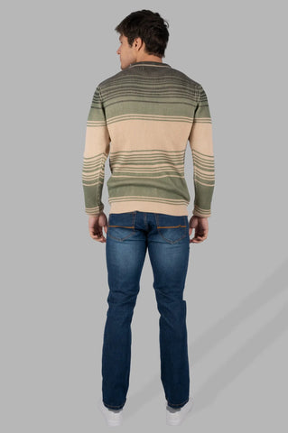 Green Classic Striped Pullover Tim Paris