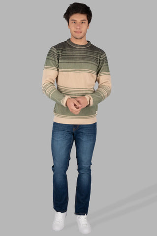 Green Classic Striped Pullover Tim Paris