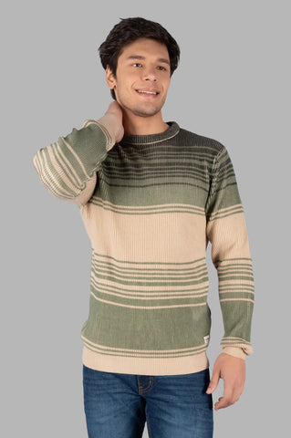 Green Classic Striped Pullover Tim Paris