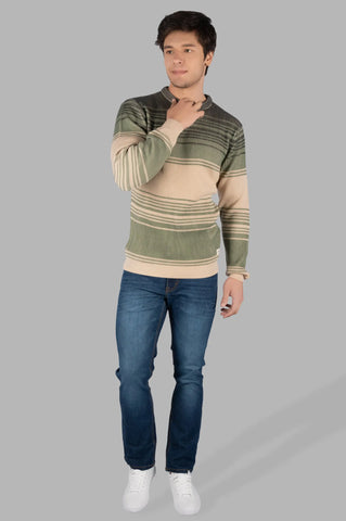 Green Classic Striped Pullover Tim Paris