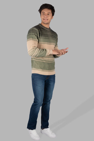 Green Classic Striped Pullover Tim Paris