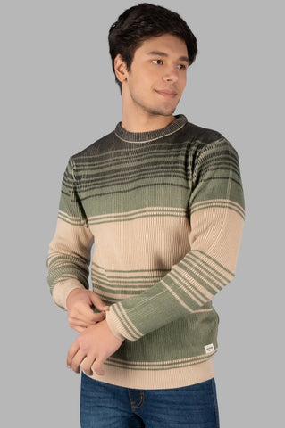 Green Classic Striped Pullover Tim Paris