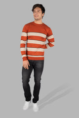 Orange & Brown Striped Pullover