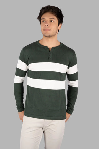 Round Neck Green Pullover Tim Paris