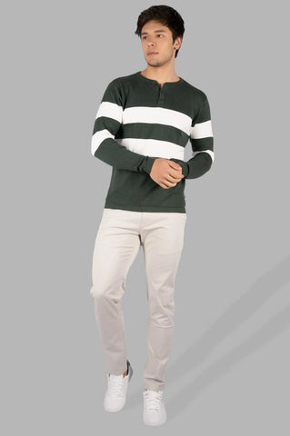 Round Neck Green Pullover Tim Paris