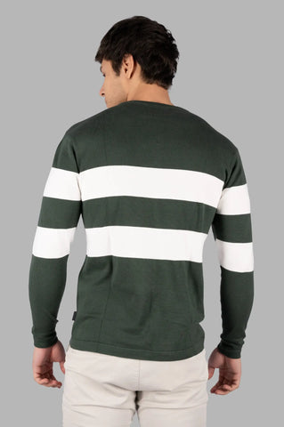 Round Neck Green Pullover Tim Paris