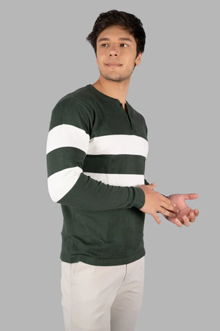 Round Neck Green Pullover Tim Paris