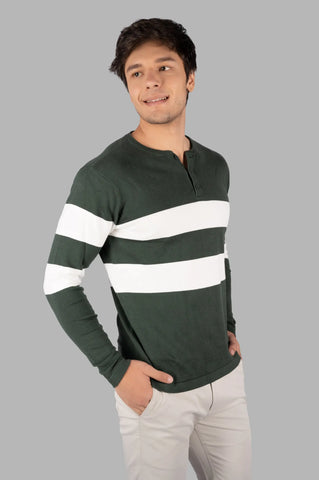 Round Neck Green Pullover Tim Paris