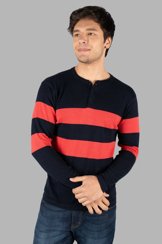 Round Neck Navy Pullover Tim Paris