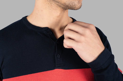 Round Neck Navy Pullover Tim Paris