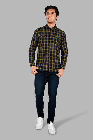 Yellow Checked Shirt Tim Paris