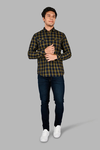 Yellow Checked Shirt Tim Paris