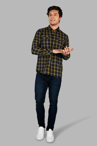 Yellow Checked Shirt Tim Paris