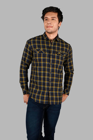 Yellow Checked Shirt Tim Paris