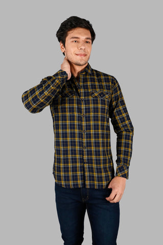 Yellow Checked Shirt Tim Paris