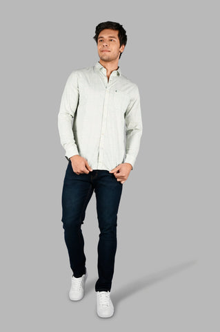 Green Printed Casual Shirt Tim Paris
