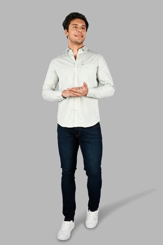Green Printed Casual Shirt Tim Paris