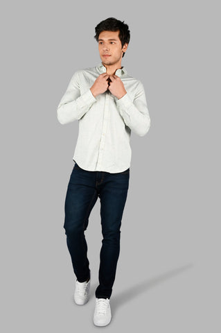 Green Printed Casual Shirt Tim Paris