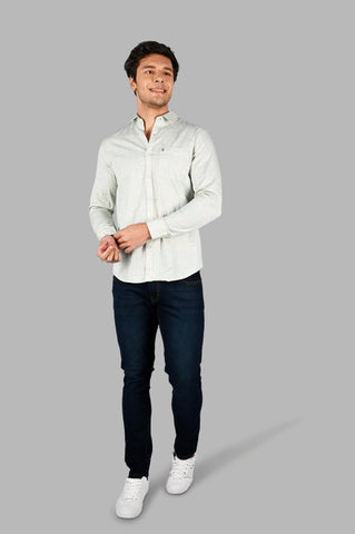 Green Printed Casual Shirt Tim Paris