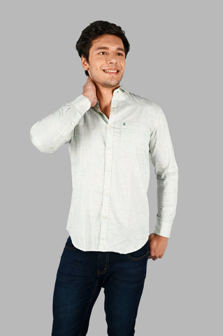 Green Printed Casual Shirt Tim Paris