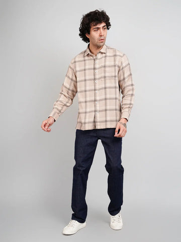 Brown Check Shirt Tim Paris
