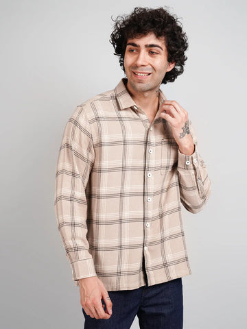 Brown Check Shirt Tim Paris
