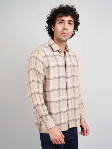 Brown Check Shirt Tim Paris