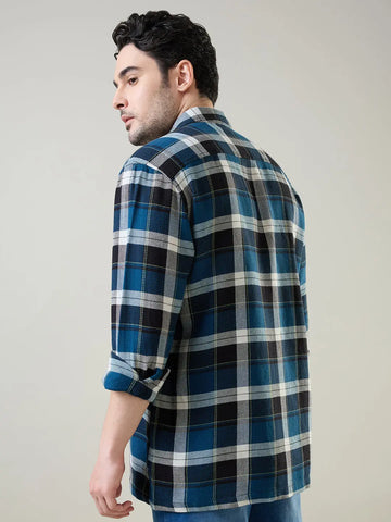 Blue Solid Regular Fit Shirt Tim Paris