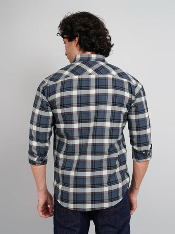 Teal Check Shirt Tim Paris