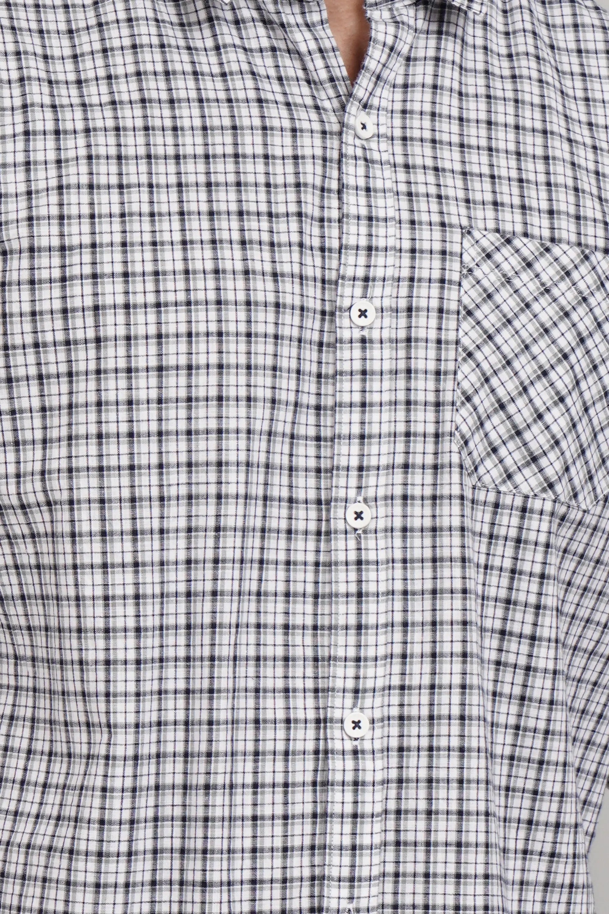 Blue Micro Checked Shirt Tim Paris