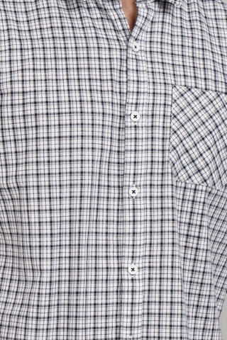 Blue Micro Checked Shirt Tim Paris